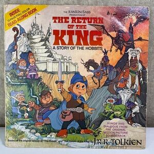 THE RETURN OF THE KING 1980 Rankin Bass Record & Movie Booklet Tolkien Hobbit